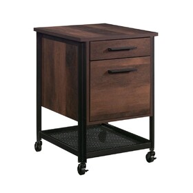 Pedestal File Cabinet, Antique Dark Oak finish B356P354444