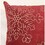Red Velvet Holiday Throw Pillow 20x20 with Gold Snowflake Embroidery and Insert B357P361373