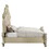 ACME Vatican Eastern King Bed, PU Leather, Light Gold & Champagne Silver Finish BD00461EK