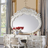 ACME Vanaheim Mirror, Antique White Finish BD00673