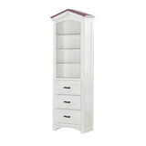 ACME Tree House Bookcase Cabinet, Pink & White Finish BD01416