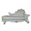 ACME Vendome Chaise w/2 Pillows, Synthetic Leather & Antique Pearl Finish BD01523