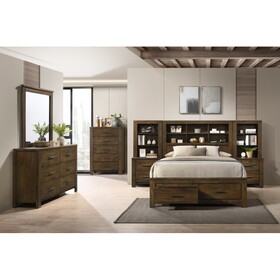 ACME Merrilee II Queen Bed, Oak Finish BD02077Q