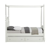 ACME Dorothy Twin Bed (Wooden Poster), Ivory Finish BD02261T