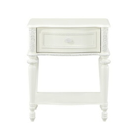 ACME Dorothy Nightstand w/1 Drawer, Ivory Finish BD02267