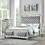 ACME Varian Queen Bed, Gray Fabric & Mirrored BD02303Q