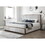 ACME Kaleea Queen Bed, Light Gray Chenille & Walnut Finish BD02468Q