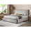 ACME Kaleea Queen Bed, Light Gray Chenille & Walnut Finish BD02468Q