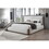 ACME Sandro Queen Bed, White Boucl&#233; & Walnut Finish BD02470Q