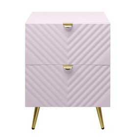 ACME Gaines Nightstand, Pink High Gloss Finish BD02663