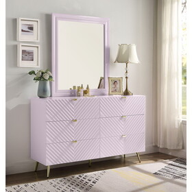 ACME Gaines Dresser, Pink High Gloss Finish BD02665 Not include mirror