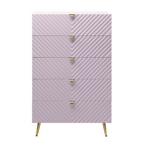 ACME Gaines Chest, Pink High Gloss Finish BD02666