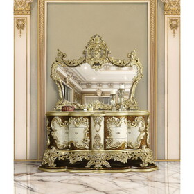 ACME Desiderius Dresser, Antique Gold & Hand Paint Brown