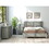 BS300024AAE Gray + Solid Wood + Full Bed + end table +dresser