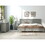 BS300026AAE Gray + Solid Wood + King Bed + end table +dresser