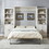 BS301473AAK Rustic White+Solid Wood+MDF+Box Spring Not Required+Queen+Wood