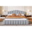 Velvet Upholstered Queen Bed Frame Shell-Shaped Headboard for Bedroom,No Box Spring Needed,Light Blue BS324377AAC