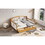 BS530828AAK White+Walnut+Wood+Box Spring Not Required+Full+Wood