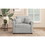 Chenille Convertible Sleeper Chair with Adjustable Backrest, 3 IN 1 Lounger Chair Turns Into Bed, Single Bed for Living Room, Gray BS701P177546E