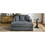 55" Oversized Chaise Lounger Modern Style Sofa Couch,with Pillows, Charge Station & Cup Holders, Chenille Fabric, Blue Gray BS701P191500B