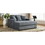 55" Oversized Chaise Lounger Modern Style Sofa Couch,with Pillows, Charge Station & Cup Holders, Chenille Fabric, Blue Gray BS701P191500B