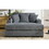 55" Oversized Chaise Lounger Modern Style Sofa Couch,with Pillows, Charge Station & Cup Holders, Chenille Fabric, Blue Gray BS701P191500B