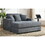 55" Oversized Chaise Lounger Modern Style Sofa Couch,with Pillows, Charge Station & Cup Holders, Chenille Fabric, Blue Gray BS701P191500B