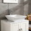 16.5" Square Bathroom Vessel Sink White Porcelain Counter Bowl for Bathroom Vanity D16306243