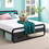 Industrial Platform Queen Bed Frame/Mattress Foundation with Rustic Headboard and Footboard, Strong Steel Slat Support, No Box Spring Needed, Noise Free, Easy assembly D22676093