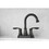 2-Handle Lavatory Faucet Brushed Nickel Bathroom Sink Faucet with Metal Pop-up Drain and Faucet Supply Lines D3001ORB
