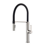 Pull-Down Kitchen Faucet with Two Functional Sprayer, Commercial Single Handle Single Lever Kitchen Sink Faucet with Magnetic Docking Spray Head, Quick Easy Installed Water Faucet D6006Bn