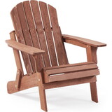 Oversize Wooden Outdoor Folding Adirondack Chair with Pre-Assembled BackRest & SeatBoard, Wood Patio Chair for Garden Backyard Porch Pool Deck Firepit D720094424