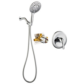 6 in. Detachable Handheld Shower Head Shower Faucet Shower System D92101Cp-6