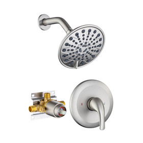 6 in. 6-Spray Balancing Shower Head Shower Faucet D92201BN-6