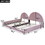 Twin+Full Upholstered Platform Bed Set with Semicircular Headboard, Pink DL000560AAH