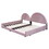 Twin+Full Upholstered Platform Bed Set with Semicircular Headboard, Pink DL000560AAH