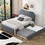 DL000563AAE Gray+Upholstered+Box Spring Not Required+Full+Wood