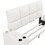 Queen Size Upholstered Platform Bed with Multimedia Nightstand and Storage Shelves, White DL000568AAK