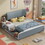 DL000579AAE Gray+Upholstered+Box Spring Not Required+Full+Wood