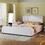 Full Size Upholstered Platform Bed with Storage Nightstand and Guardrail, Pink DL000579AAH