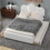 Full Size Upholstered Platform Bed with Multi-functional Headboard, Trundle and 2 Drawers, White DL000583AAK