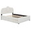 Full Size Upholstered Platform Bed with Multi-functional Headboard, Trundle and 2 Drawers, White DL000583AAK