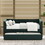 Twin Size Upholstered Velvet Daybed with Trundle, Green DL000587AAG