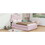 Twin Size Upholstered Platform Bed with Cartoon Ears Shaped Headboard and 2 Drawers, Pink