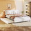 DL001332AAK White+Upholstered+Box Spring Not Required+Queen+Bedroom