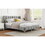 Queen Size Upholstered Velvet Platform Bed, Gray DL001519AAE