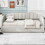 Upholstered Daybed with Underneath Storage,Full Size, White DL002033AAA