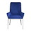 ACME Cambrie Side Chair (Set-2) in Blue Velvet & Mirrored Silver Finish DN00222