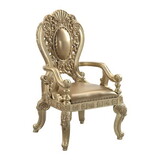 ACME Seville Arm Chair (1pc/1CTN), Tan PU & Gold Finish DN00459