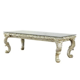 ACME Vatican Dinning Table, Champagne Silver Finish DN00467